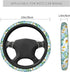 Cute White Daisy Steering Wheel Cover for Women Men Auto Car Wrap Cover Universal Neoprene Anti-Slip Car Wheel Protector Accessories 15 Inch Sweat...