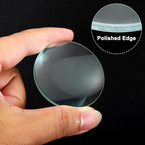 PATIKIL 10cm Focal Length 50mm Double Convex and 10cm Focal Length 50mm Double Concave Lens 1 Set, 2 Pack Glass Optically Polished Round Edges Len...
