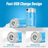 Rechargeable Lithium C Batteries with 4 in 1 USB-C Charge Cable,4 Pack C Cell Li-ion Battries,LR14 1.5V C Size Cell Battery Replacement 4100mWh fo...