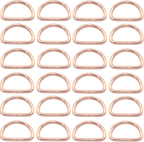 Metal D Rings D Buckles - 1 Inch Non Welded D-Shape Buckle Clips Belt Buckles Hardware Bags Ring for Sewing Purse Clasp Keychain DIY Accessories (...