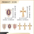 36 Pieces Rosary Kits Cross and Center Medal Charms Metal Crystal Rhinestone Virgen De Guadalupe Charms Crucifix Pendant for Diy Jewelry Making Su...