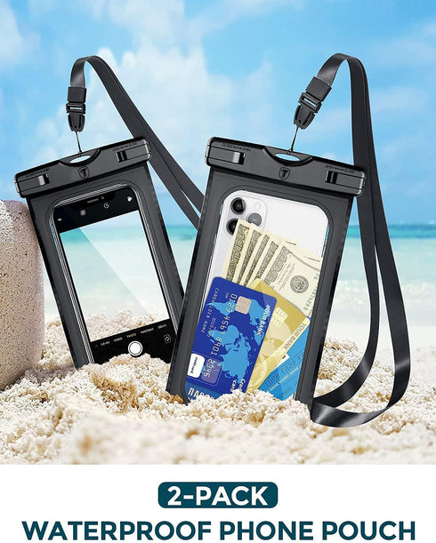 Waterproof Phone Pouch, IPX8 Waterproof Phone Case Cellphone Dry Bag Compatible for iPhone 15 14 13 12 Pro, Galaxy S20/S10/S9/S8 for Beach Pooling...