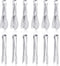 12 Pack Premium Small Serving Tongs, Dmoera Mini Stainless Steel Appetizer Tongs, 5Inch,5.2Inch(12.7cm)...