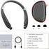 AMORNO Foldable Bluetooth Headphones Wireless Neckband Headset with Retractable Earbuds, Sports Sweatproof Noise Cancelling Stereo Earphones with ...