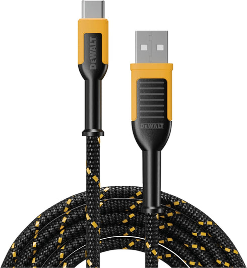 DEWALT USB C Cable, Premium Braided Nylon USB A to Type C Charger Cable Fast Charging for iPhone 15 Series, Samsung Galaxy S10 S10+ / Note 9, LG V...
