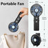 KIBEE Portable Fan,5200mAh Rechargeable Handheld Fan,180° Foldable Hand Fan,personal Fan,3 Wind Speeds Camping Fan.Mini Fan for outdoor,home,makeu...