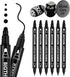 Black Paint Pen, 6 Pack Dual Tip Acrylic Paint Markers with Fine Tip and Dot Tip, for Rock Painting, Stone, Ceramic, Glass, Wood, Tire, Fabric, Me...