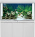 AWERT 24x16 inches Polyester Underwater Grass Plants Aquarium Background Aquatic Plants Stone River Bed and Dead Wood Stone Fish Tank Background...