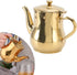 Stainless Steel Tea Pot With Filter Rust Proof Durable Oil Strainer Pot For Hotels Restaurants Homes 850ml Tea Kettle (golden)...