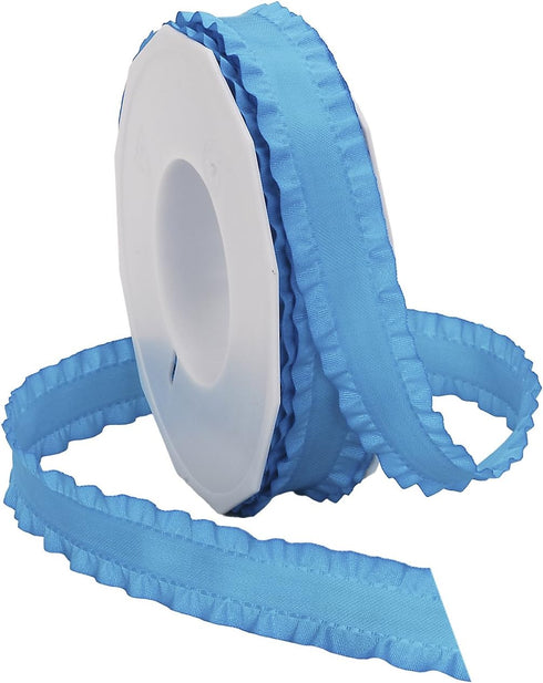 Morex Ribbon Double Ruffle Ribbon, 7/8-Inch by 16.5-Yard, Misty Turquoise (96505/15-612)...