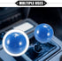 Car Manual 4 Speed Ball Gear Shift Knob Kit, Round Short Throw Shifter Universal for Manual Transmission Vehicles Durable Acrylic Blue with Adapte...
