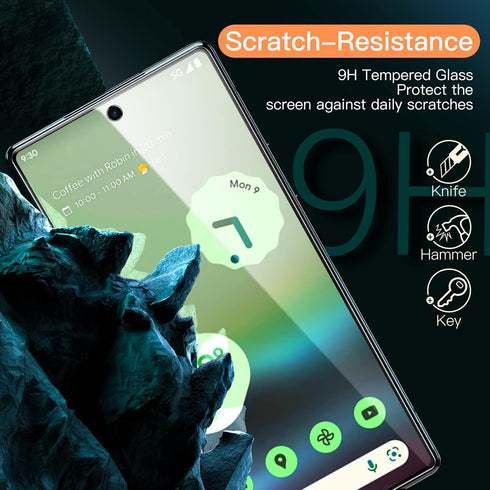 JETech Screen Protector for Google Pixel 6a 6.1-Inch, Fingerprint Compatible, Tempered Glass Film, HD Clear, 3-Pack...