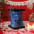 U UQUI Blue Rose Bear Anniversary Flowers Gift for Her, Anniversary Rose Gifts for Wife Flower Bear, Rose Teddy Bear with Box Lights Necklace Ball...