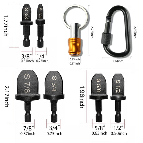 Yu&Yang 6pcs Bits Set HVAC Tools Swaging Tool HVAC Copper Pipe Expander Tool with 6pcs Bit Holder Key Chain...