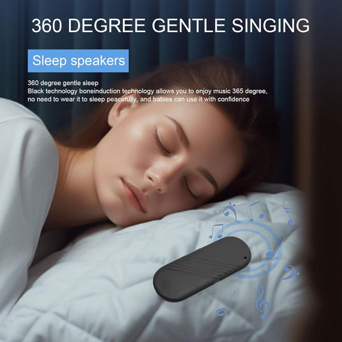 GOWENIC Under Pillow Speaker, Mini Bluetooth Conduction Pillow Speaker, Hypnosis Personal Speaker for Deep Sleeping, Insomnia Noise Machine for Si...