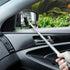 8sanlione Car Rearview Mirror Wiper, American Flag Telescopic Auto Mirror Squeegee Cleaner, Glass Mist Cleaning Tool with Retractable 98cm Handle,...