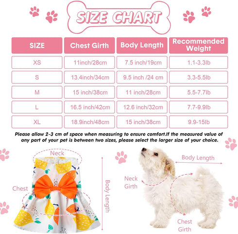 5 Pieces Cute Dog Dress Summer PET Puppy Clothes Soft and Comfortable PET Dog Dresses with Bow Knot for Small Pets, 5 Styles (Large)...