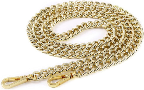 47'' Light Metal Crossbody Purse Chain Straps Replacement for Bag Handbag (Light Gold)...