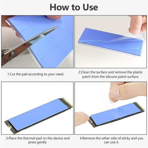 UCEC 30PCS Silicone Thermal Pads GPU, Reusable CPU Thermal Pad GPU Thermal Pads SSD Thermal Pad, Conductive Heatsink 0.5/1.5/ 1mm Thermal Pad for ...