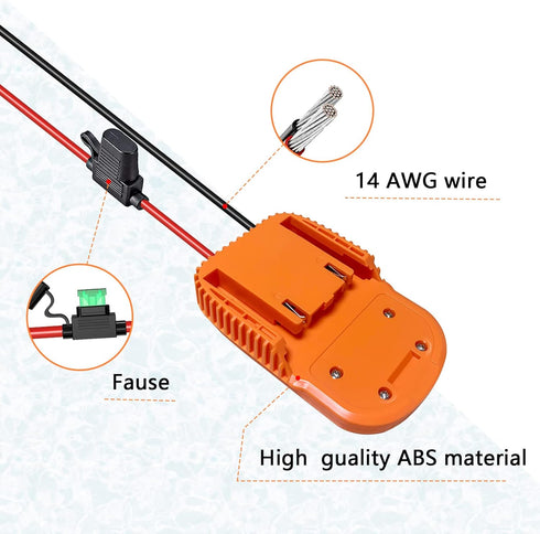 2 Packs Power Wheel Adapter for AEG RIDGID 18V L1815R B1820R L1830R Power Wheels Battery Converter Connector for Battery Adapter Dock Power Wheels...