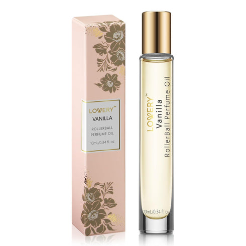LOVERY Vanilla Perfume Oil - Rollerball Perfume Oil - Vanille Fragrance, Long Lasting Fragrance Oil - Clean Perfume for Women - Gifts for Women, W...