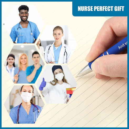 Doctor Nurse Pens Inspirational Ballpoint Pens Funny Nurse Pens Screen Touch Stylus Pen Nurse Motivational Quote Positive Pens for Nurse Doctor Wr...