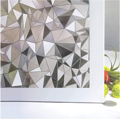 NIVIY 3D No Glue Static Cling Window Films Privacy Cut Glass Window Sticker for Bathroom Office Kitchen Window Decor 17.7"x 78.7"...