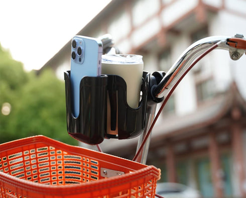 Wheelchair Cup Holder,2 in 1 Universal Stroller Cup Holder Attachment,Bike Cup Holder for Adult Bikes, Cup Holder for Stroller Walker Bike Motorcy...