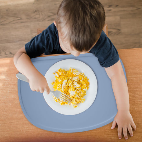Cuddle Campus Set of 3 Silicone Placemats with Raised Edges for Kids,Toddlers,Babies, Non-Slip Dinning Table Mat, Baby Eating Mat, Food Mat...