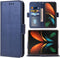 Compatible with Samsung Galaxy Z Fold 2 5G 2020 Wallet Case Wrist Strap Lanyard Leather Flip Card Holder Cell Accessories Phone Cover for Gaxaly Z...