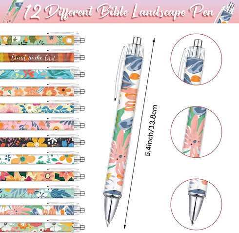 24 Pcs Flower Ballpoint Pens Flower Notepads Set Flower Design Line Notebook Employee Gifts Set for Student Men Women Notebooks Bulk for Journalin...