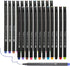 Fineliner Pens, Set of 24 Fineliners, 0.4 mm Tips Fine Point Markers, Assorted Art Pens, Water-Based Fine Tip Markers for Drawing, Sketching, Jour...