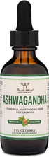 Ashwagandha Organic Drops for Stress Relief (1,200mg, 60 Servings) Ashwagandha Tincture for Adrenal Support and Cortisol Manager (Vegan Safe, Glut...