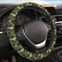 Green Steering Wheel Cover for Men,Green Camouflage Print 14.5 Steering Wheel Cover Protector Non Slip Durable Universal Automotive Accessories Ca...