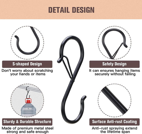 10 Pack Heavy Duty S Hooks Stainless Steel S Shaped Hooks Hanging Hangers for Kitchenware Spoons Pans Pots Utensils Clothes Bags Towers Tools Plan...