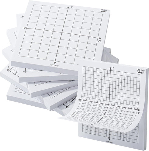 Mr. Pen- Graph Paper Sticky Notes, 6 Pads, 3x3 Inch, Graph Sticky Notes, Math Graph Paper, Graphing Sticky Notes, Grid Sticky Notes, Grid Notepad,...