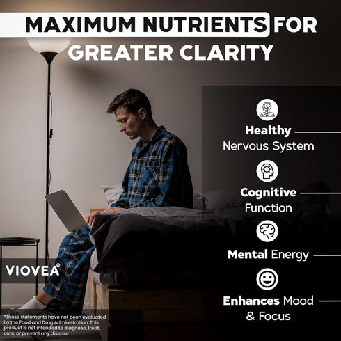 Lion's Mane Supplement Capsules - 60 Capsules (30-Day Supply), Supports Focus, Clarity, Memory, and Overall Cognition. Organic Nootropic Supplemen...