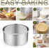 P&P CHEF 6 Inch Cake Pans Set, Round Baking Pan Stainless Steel Layer Birthday Wedding Cake Oven Pans, Non Toxic & Heavy Duty, Deep Side & Mirror ...
