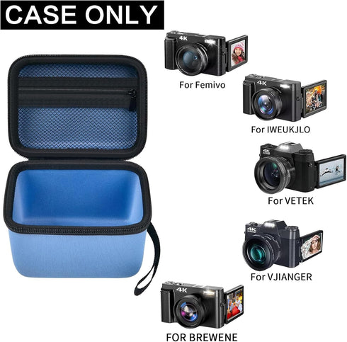 Vlogging Camera Case Compatible with Duluvulu/for TEBNGIHNM/for zheozeig/for Oiadek 4K Digital Cameras for Youtube. Vlog Camera Carrying Storage f...