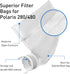 Nylon Mesh Pool Cleaner Bags,Bag Zipper Replacement for Polaris 280 & 480 Pool Cleaner All Purpose filter Bag for 280 Polaris Replacement Bags,Poo...