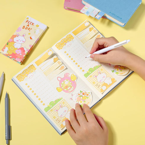 4 Pack Cute Sticky Notes Set, 240 Sheets/Pad Kawaii Self-Stick Note Pads Cartoon Series Sticky Notes Memo Pads for Teacher Students Gifts School O...