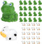 (40PCS) 20 Pcs Mini Cow 20 Pcs Mini Green Frog Mini Garden Decor Figurines Mini Resin Cow Miniature Animals Figurines Fairy Garden Miniature Moss ...