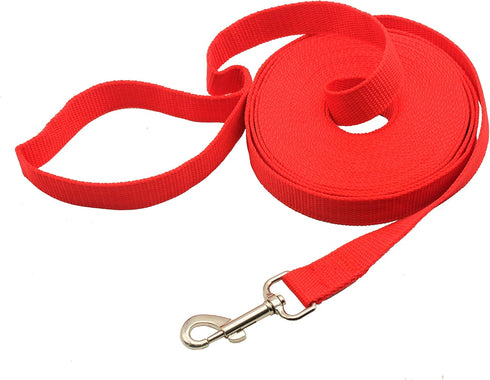 Flat Nylon Lunge Line - Dog Training Rope Equipment with Swivel Bolt Snap - for Training Leash, Play, Safety, Camping,or Backyard1 inch x 16 ft....