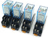 BULUSHI 4Pcs MY2N-J AC110/120V 5A Coil Red Indicator Light 35mm DIN Rail DPDT 8Pins Electromagnetic General Purpose Power Relay + Socket Base......