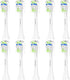 Replacement Toothbrush Brush Heads Compatible with Philips Sonicare Electric Toothbrushes, for Snap-On System, Pack of 10, White...