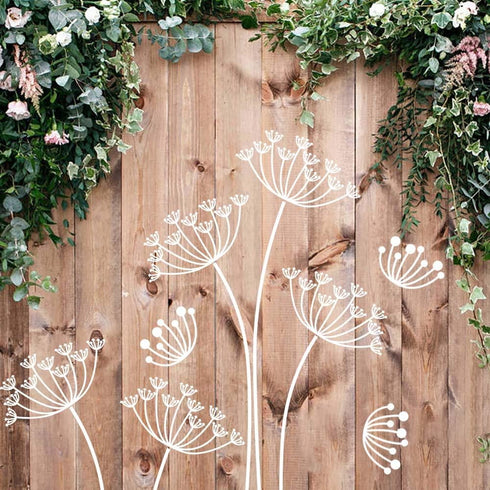 Flower Stencils for Garden Fence Large Flower Stencil for Wall 14” Dandelion Butterfly Templates for Painting on Wood Furniture...