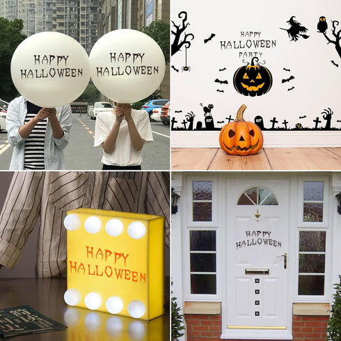 36pcs Halloween Letter Stencils Numbers Stencils Templates Reusable Plastic Alphabet Templates Stencil Set for Halloween Wood, Wall, Fabric,Chalkb...