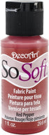 DecoArt DSS88-26 SoSoft Fabric Acrylics Paint, 1-Ounce, Red Pepper...
