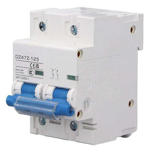 DC Circuit Breaker, 600V Safe Isolated Short Circuit Protection 2P High Efficiency PV Air Circuit Breaker with Fireproof Shell for Solar System (D...