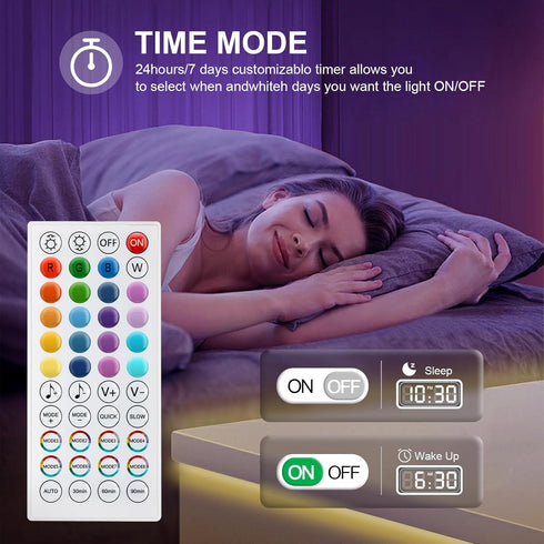 RGBZONE Bluetooth LED Controller with APP Control, 3-PIN Dream Color LED Controller, Music Sync, IR Remote for 5v-24V WS2812B WS2811 WS2812 LED St...